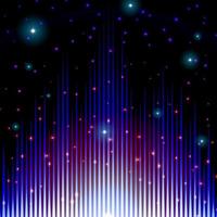 Mystic shiny sound sign with sparkles in galaxy vector