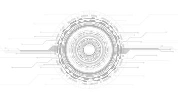 Grey white Abstract technology backgroun., Technology elements Hi-tech communication concept. vector