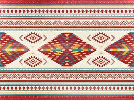 Native american pattern indian ornament pattern geometric ethnic textile texture tribal aztec pattern navajo mexican fabric seamless Vector decoration