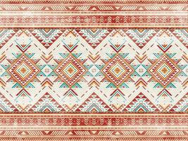 Native american pattern indian ornament pattern geometric ethnic textile texture tribal aztec pattern navajo mexican fabric seamless Vector decoration