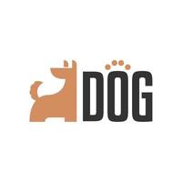 illustration of a dog silhouette. good for any business related to dog, pet or animal. vector