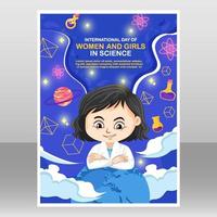 International Day of Women and Girls in Science vector