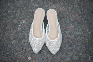 A Pair of Bride's Wedding Shoes photo