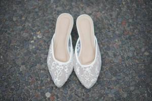 A Pair of Bride's Wedding Shoes photo