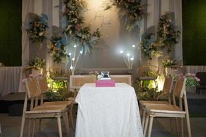 Table and Chairs Arrangement for Muslim Wedding Ceremony photo