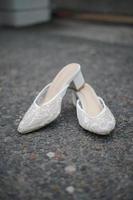 A Pair of Bride's Wedding Shoes photo