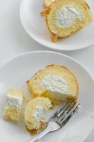 Vanilla Cream Roll Cake for Breaking Time photo