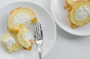 Vanilla Cream Roll Cake for Breaking Time photo