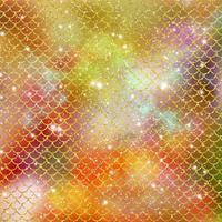 Mermaid scale pattern gold with sparkle gradient color background photo