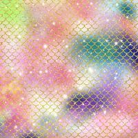 Mermaid scale pattern gold with sparkle gradient color background photo