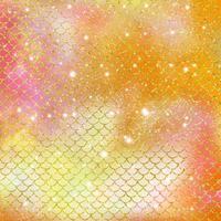 Mermaid scale pattern gold with sparkle gradient color background photo