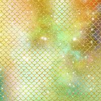 Mermaid scale pattern gold with sparkle gradient color background photo