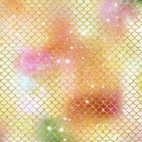 Mermaid scale pattern gold with sparkle gradient color background photo