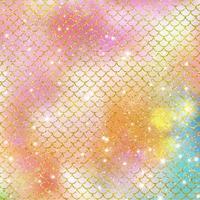 Mermaid scale pattern gold with sparkle gradient color background photo