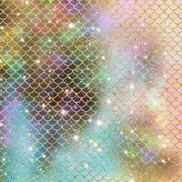 Mermaid scale pattern gold with sparkle gradient color background photo