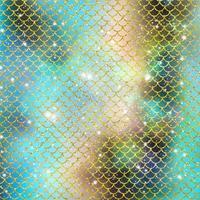 Mermaid scale pattern gold with sparkle gradient color background photo