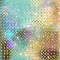 Mermaid scale pattern gold with sparkle gradient color background photo