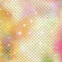 Mermaid scale pattern gold with sparkle gradient color background photo