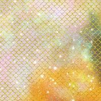 Mermaid scale pattern gold with sparkle gradient color background photo