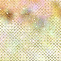 Mermaid scale pattern gold with sparkle gradient color background photo