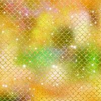 Mermaid scale pattern gold with sparkle gradient color background photo