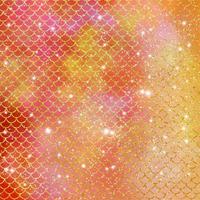 Mermaid scale pattern gold with sparkle gradient color background photo