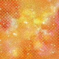 Mermaid scale pattern gold with sparkle gradient color background photo