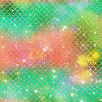 Mermaid scale pattern gold with sparkle gradient color background photo