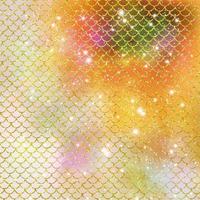 Mermaid scale pattern gold with sparkle gradient color background photo