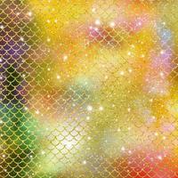 Mermaid scale pattern gold with sparkle gradient color background photo