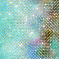 Mermaid scale pattern gold with sparkle gradient color background photo