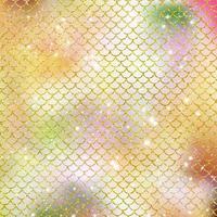 Mermaid scale pattern gold with sparkle gradient color background photo