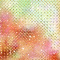 Mermaid scale pattern gold with sparkle gradient color background photo