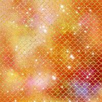 Mermaid scale pattern gold with sparkle gradient color background photo