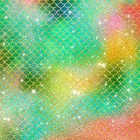 Mermaid scale pattern gold with sparkle gradient color background photo