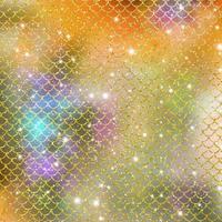 Mermaid scale pattern gold with sparkle gradient color background photo