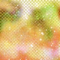 Mermaid scale pattern gold with sparkle gradient color background photo