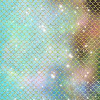 Mermaid scale pattern gold with sparkle gradient color background photo