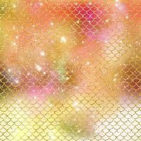 Mermaid scale pattern gold with sparkle gradient color background photo