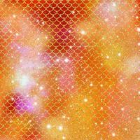 Mermaid scale pattern gold with sparkle gradient color background photo