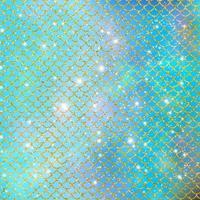 Mermaid scale pattern gold with sparkle gradient color background photo