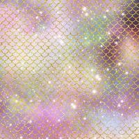 Mermaid scale pattern gold with sparkle gradient color background photo