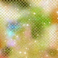 Mermaid scale pattern gold with sparkle gradient color background photo
