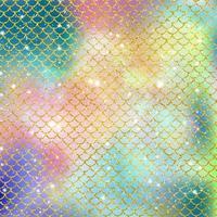 Mermaid scale pattern gold with sparkle gradient color background photo