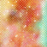 Mermaid scale pattern gold with sparkle gradient color background photo
