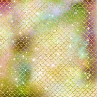 Mermaid scale pattern gold with sparkle gradient color background photo