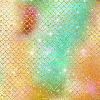 Mermaid scale pattern gold with sparkle gradient color background photo