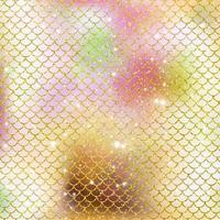 Mermaid scale pattern gold with sparkle gradient color background photo
