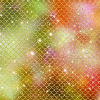 Mermaid scale pattern gold with sparkle gradient color background photo