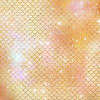 Mermaid scale pattern gold with sparkle gradient color background photo